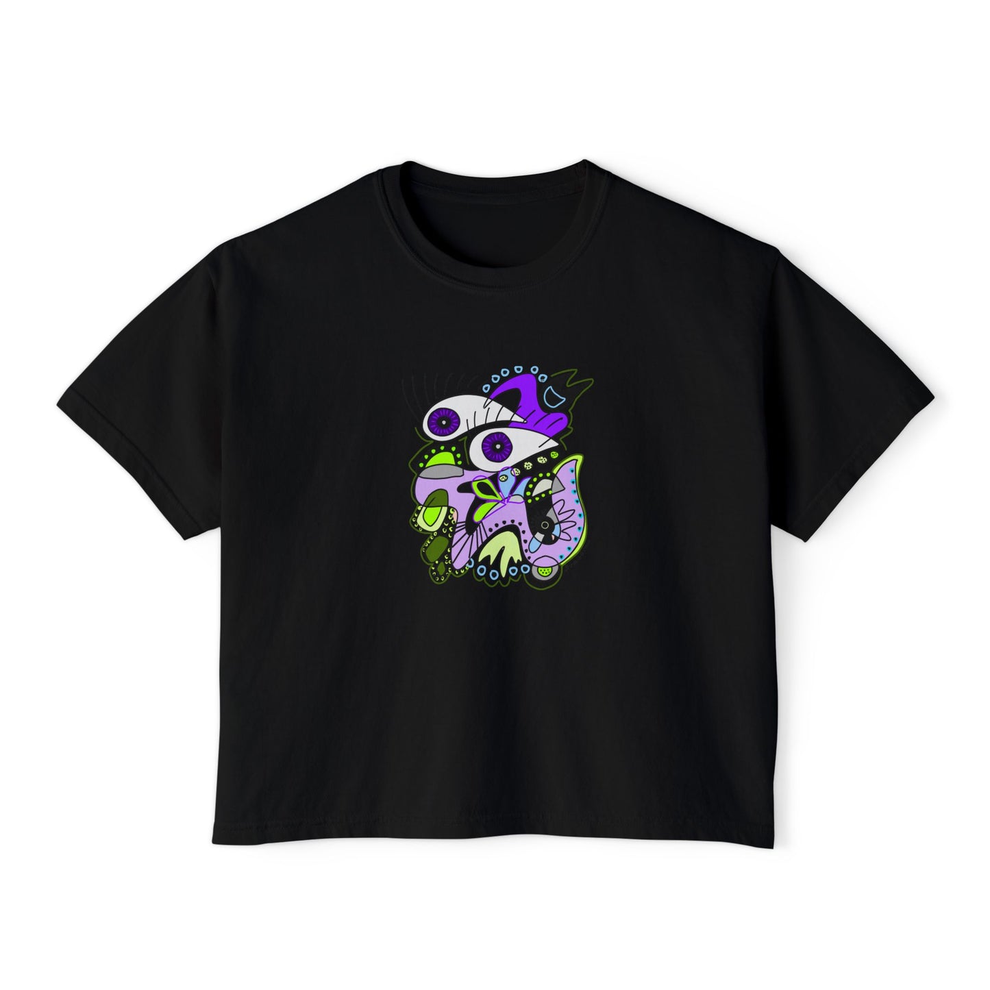 Weird is a weapon Women's Black Boxy Tee