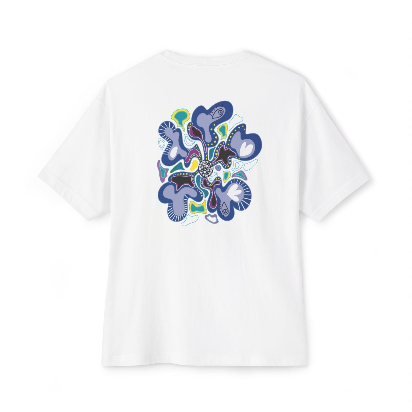 Stylish Oversized Boxy Tee with Vibrant Abstract Design, Casual Tee, Unisex T-Shirt, Summer Fashion, Relaxed Fit