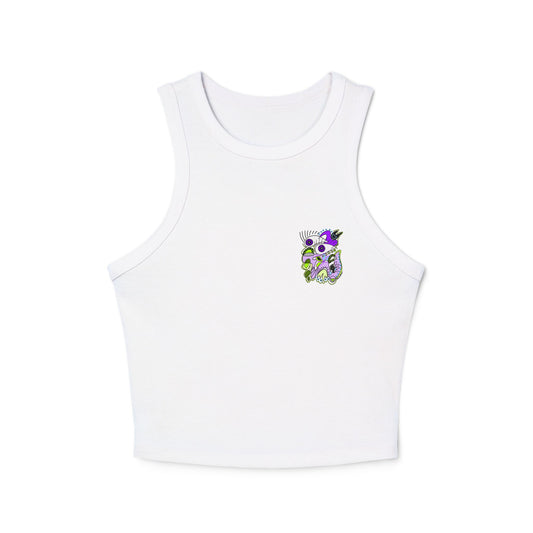 Weird is a Weapon Women's Micro Rib Racer White Tank Top