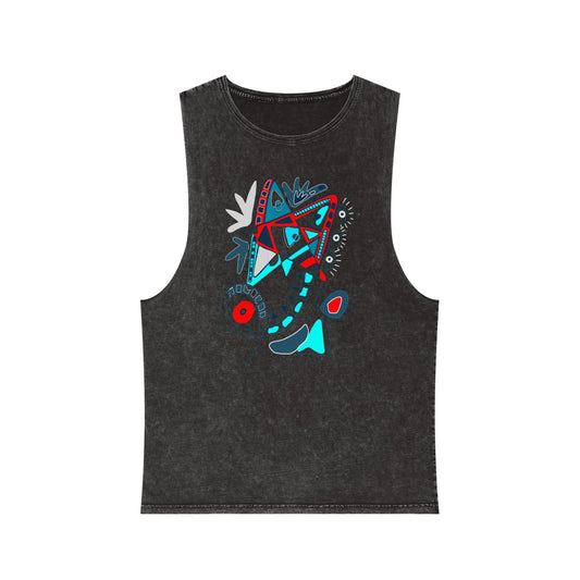 Speak in Symbols Unisex Black Stone Tank Top